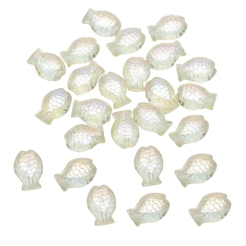 Bunte Glasperlen, handgefertigtes Schmuckzubehör, Fischform, Glasperlen, handgefertigtes Perlen-Set für Schmuck, 30 Stück von LAIOUSN