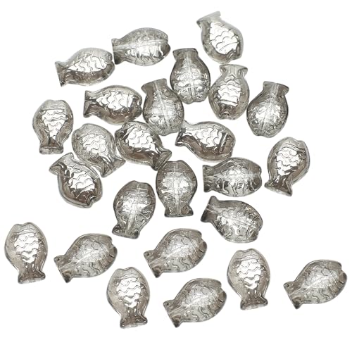 Bunte Glasperlen, handgefertigtes Schmuckzubehör, Fischform, Glasperlen, handgefertigtes Perlen-Set für Schmuck, 30 Stück von LAIOUSN