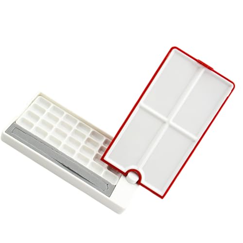 Roating Leere Aquarell-Palette, tragbarer Farbkasten, Malkasten, Malerei, Farbtablett, Box für Reisen, Gouache, Öl, Acryl, Malerei, Roating Palette, Etui, leer Roating Leere Aquarell-Palette, tragbarer Farbkasten, Malkasten, Malerei, Farbtablett, Box für Reisen, Gouache, Öl, Acryl, Malerei, Roating Palette, Etui, leer von LAIOUSN