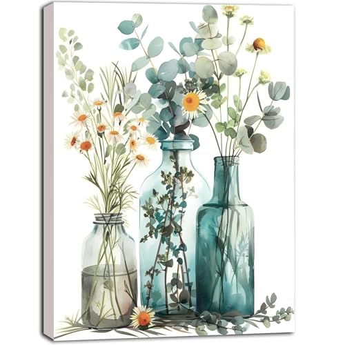 LAISLLA Malen Nach Zahlen Erwachsene Blumen, DIY Handgemalt Ölgemälde Kit für Anfänger, Paint by Numbers mit Aquarellfarben, Malen Nach Zahlen Blumen zur Heimdekoration, Kein Rahmen (40x50cm) von LAISLLA