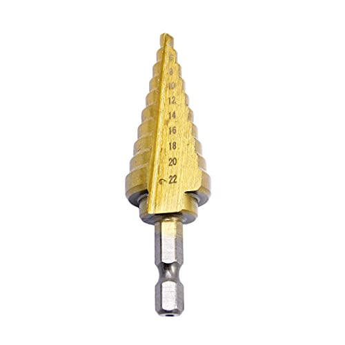 Laiwei Step Drill Bit Reamer Trapezoidal Drill Bit Corn Drill HSS Drill Hexagonal Shank Drill (4-22 mm) von Laiwei