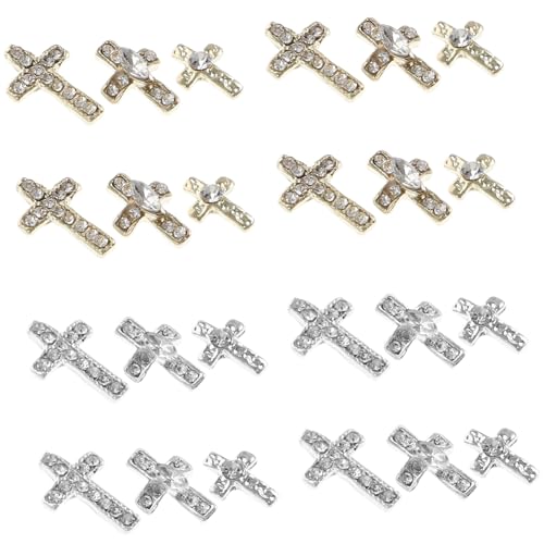 60St Cross-Nagellack nail decoration nägel deko Hochzeitsnageldekorationen charms für nägel nails accessories Nageldekore Nagelanhänger für Acrylnägel Nagel Charme Strasssteine LALADEFIEE von LALADEFIEE