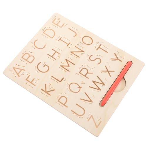 LALADEFIEE 1 Satz Zeichentafeln für Alphabete Übungstafel Zeichentafel für Alphabetzahlen Filament zabawki stymulujące rozwój Educational Toys Lernspielzeug Zeichenbrett für Buchstaben Holz von LALADEFIEE