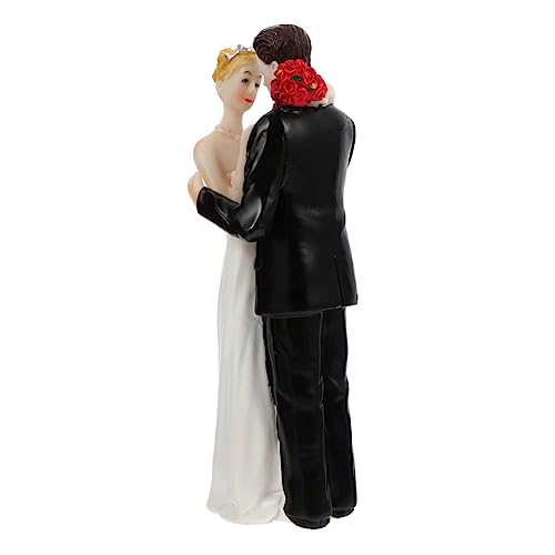 LALADEFIEE 1 Stück Braut Und Bräutigam Ornamente Hochzeit Party Kuchen Topper Hochzeitstorte Verzierung Miniaturfiguren Hochzeit Braut Und Bräutigam Kuchen Topper Hochzeitspaar Figur Kuchen von LALADEFIEE