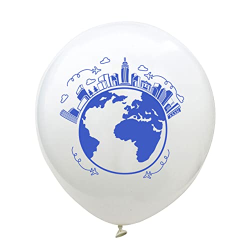 LALADEFIEE 10 Stück 12 Latexballons Goldene Konfettiballons Konfetti-luftballons Erde Ballons Hochzeitsballons Luftballons Partydekoration Perlmuttfarbene Luftballons Partyballons Weiß von LALADEFIEE