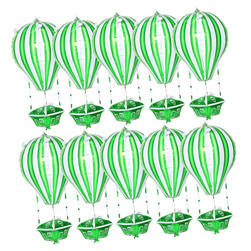 LALADEFIEE 10st Klassenzimmerdekorationen Mit Heißluftballons Schwebender Heißluftballon Aufblasbares Spielzeug Rote Schwarze Und Weiße Luftballons Kinderparty Ballon Aluminiumfolie Green von LALADEFIEE