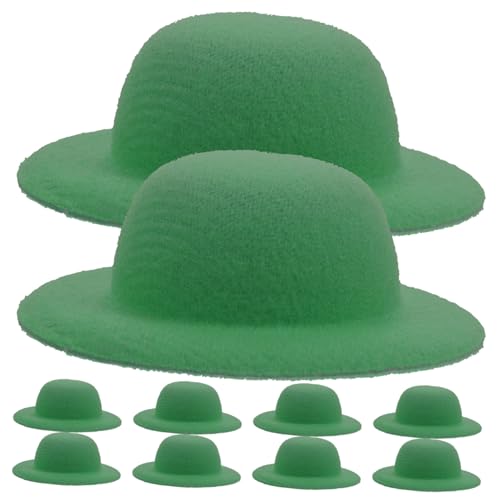 LALADEFIEE 10st Mini-Strohhut Puppe Miniaturhut Hüte Mini-hutbasis Kleiner Zylinder Mini-Zylinder Puppenhut Mini-haushut-Foto-Requisite Mini-Fedora Kleine Hutstütze Färbe Die Puppe Eva Green von LALADEFIEE