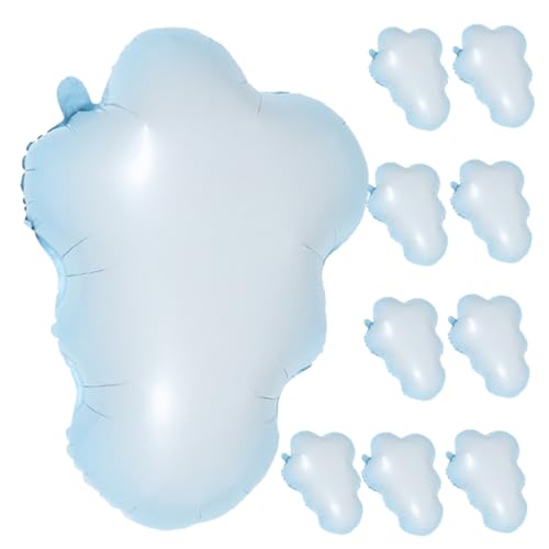 LALADEFIEE 10st Wolkenballon Wolke Aufblasbare Ballons Dekorativer Luftballon Dekorationen Für Geburtstagsfeiern Partygeschenk Kreativer Ballon Ballon-requisite Sky-blue Aluminiumfolie von LALADEFIEE