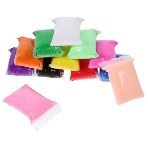 LALADEFIEE 12 Packungen Gefärbter Ton DIY-ton-kit Lehmhandwerk Kind DIY Ton Lehm Modelliermasse-kit Kinder Bausatz Helle Tonfarbe Kinderspielzeug Colorful Plastik von LALADEFIEE