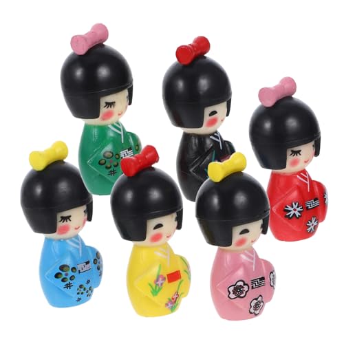 LALADEFIEE 12 STK Kimono-Puppenschmuck Tischminiaturen Matroschka-Puppe Fee Kinder Puppen kinderpuppe Cars Spielzeug Mädchenspielzeug japanische tischdekoration Japanisches Puppengeschenk PVC von LALADEFIEE