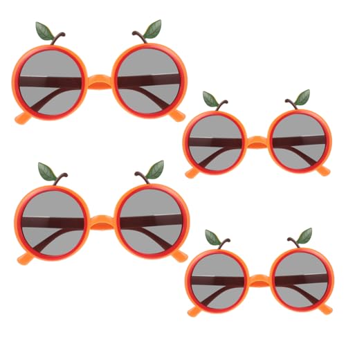 LALADEFIEE 12 Stk Gläser in oranger Form Hawaii-Dekor Strandsonnenbrille Strandparty-Brille lustige Partybrille kindersonnenbrille kinder sonnenbrille Partybrillen Kostümzubehör Abs von LALADEFIEE