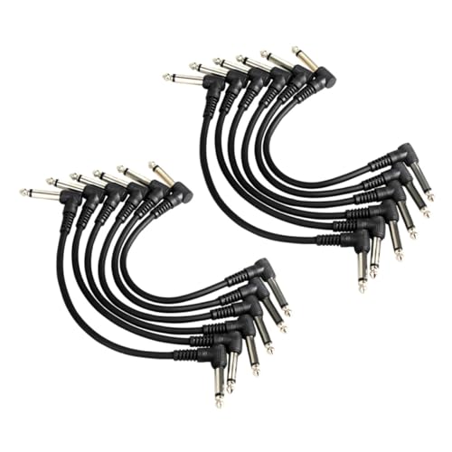 LALADEFIEE 12 Stück Gitarren Patchkabel Audio Verbindungskabel Mit Stereo Steckern Perfekte Verbindung Für Musikinstrumente Klinkenstecker Langlebige Qualität Für Gitarren Bässe von LALADEFIEE