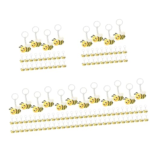 LALADEFIEE 120 Stk Biene Schlüsselanhänger Schlüsselringe Geschenkartikel Für Bienen-mottopartys Thematisiert Bienen-party-dekorationen Schlüsselanhänger Für Autoschlüssel Schleudern Fob Pvc von LALADEFIEE