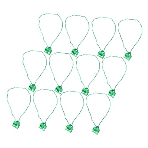 LALADEFIEE 12St grünes Weinglas st. Patricks Day Halskette St. Patricks Schmuck bierkrug schmuck St Patrick's Day Halskette st. Patricks Day Ornament st. Patrick's Day Halskette Plastik Green von LALADEFIEE