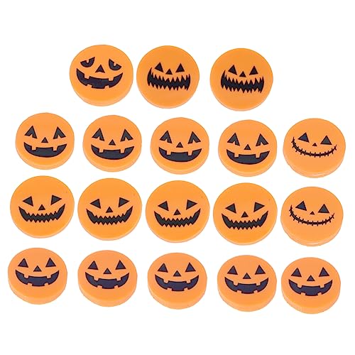 LALADEFIEE 18 Stk Kürbis Radiergummi halloween heeloween Mini Radiergummis Radiergummi für Kinder Radiergummis für Kinder Radiergummis zum Geburtstag Radiergummis für Karneval Orange von LALADEFIEE