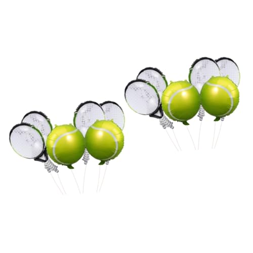 LALADEFIEE 2 Sätze Aufblasbare Tennisdekoration Luftballons Stanzen Ballonbogenrahmen Heliumballon-kit Ballons Zum Aufdecken Des Geschlechts Ballonbogen-kit Tennis Druckhalter Aluminiumfolie von LALADEFIEE