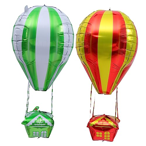 LALADEFIEE 2 Stück Ballon Schmetterling Partydekorationen Fallschirm Spielzeug Heißluft Aluminiumfolie Grün von LALADEFIEE