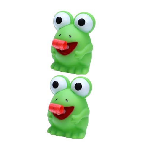 LALADEFIEE 2 Stück Frosch Sound Spielzeug Tragbares Tierspielzeug Neuartiges Dehnbares Spielzeug Druckspielzeug Kleines Quetschspielzeug Cartoon Quetsch Tierspielzeug Lustige Stress von LALADEFIEE