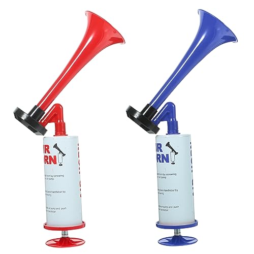 LALADEFIEE Hand Push Cheer Horn Rote Und Blaue Sport Trompeten Für Fußballveranstaltungen Partys Und Feierlichkeiten ärmende Unterstützung Für Events Und Feiern von LALADEFIEE