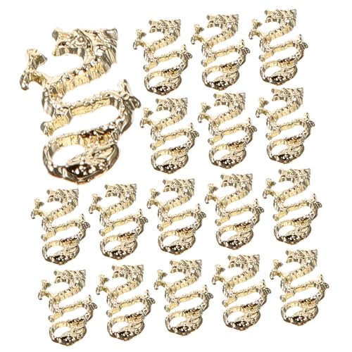 LALADEFIEE 20 Stück Charms Für Nägel Retro Dekor Drachen Nagel Charms Drachen Nagelkunst Saisonale Nagel Charms Nail Art Charms Für Gelnägel Chinesische Nagel Charms Nageljuwelen von LALADEFIEE