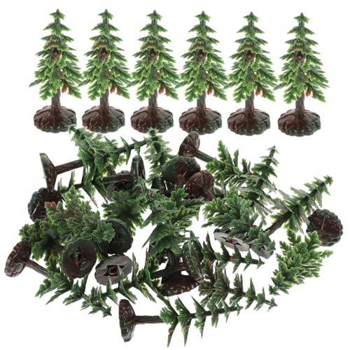 LALADEFIEE 20St Weihnachtsbaumschmuck-Modellspielzeug Landschaft Baumdekor Mini-Ornament Miniatur weihnachtsbaumspielzeug weihnachtsbaumdeko Indoor-Baumfigur gefälschter Weihnachtsbaum PVC von LALADEFIEE