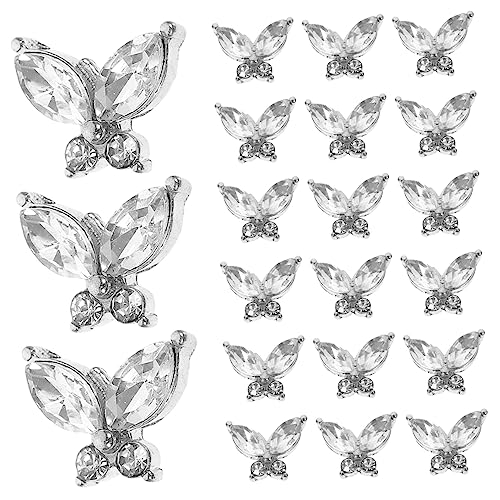 LALADEFIEE 20Stücke Schmetterlings Charm Nail Art Dekorationen für Maniküre Zubehör für DIY Nageldesign und Funkelnde Nägel LALADEFIEE 20Stücke Schmetterlings Charm Nail Art Dekorationen für Maniküre Zubehör für DIY Nageldesign und Funkelnde Nägel von LALADEFIEE