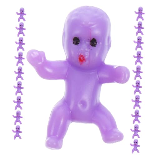 LALADEFIEE 20st Mini- -eiswürfel Badespielzeug Für Babys Babystatuen Aus Kunststoff Partygeschenk Partyzubehör Babyfiguren Spielzeug Mini-Babys Aus Kunststoff Plastik Violett von LALADEFIEE