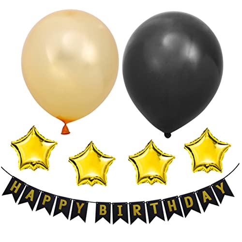 LALADEFIEE 23 Stück Partyzubehör Zum 30 Geburtstag Aluminiumfolienballons Wimpelketten Banner Und Latexballons Pastellfarben Für Festliche Dekorationen Und Unvergessliche Feiern von LALADEFIEE