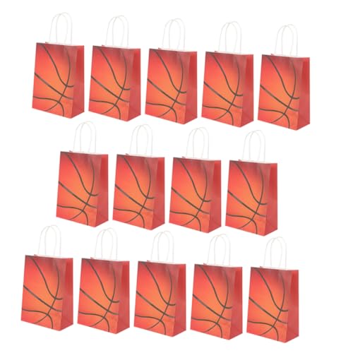 LALADEFIEE 24 Stück Basketball Partygeschenktüten Tragetaschen Beutelverpackungsbeutel Für Floristen Verpackungsbeutel Blumenstraußbeutel Papiertüten Verpackungsbeutel Behälter von LALADEFIEE