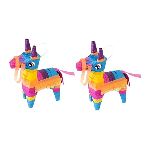 LALADEFIEE 2st Piñata Dekor Süßigkeiten Für Kinder Esel Pinata Herzstück Mexikanische Themenparty Bulk-mini-spielzeug Taco-tortillas Mexikanischer Pinata-esel Cinco De Mayo Pinata Abs Papier von LALADEFIEE