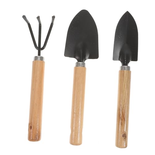 LALADEFIEE 3 Teiliges Mini Gartenwerkzeug Set Handspaten Rechen Und Schaufel Für Garten Camping Und Outdoor Aktivitäten Zufälliger Griffstil von LALADEFIEE