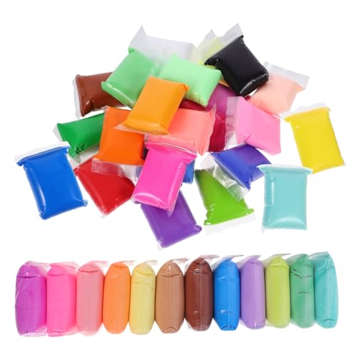 LALADEFIEE 36 Packungen Gefärbter Ton DIY Bunter Bastelset Aus Ton Basteln Aus Ton Kinderspielzeug Aus Ton Modelliermasse Kinder Bausatz Leichter Lehm DIY-Spielzeug Für Kinder Plastik von LALADEFIEE