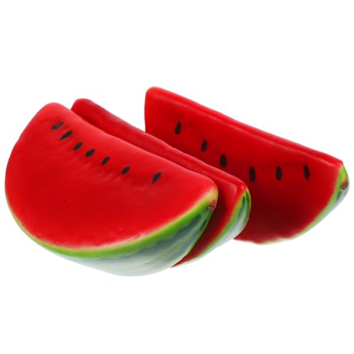 LALADEFIEE 3St künstliche Fruchtscheiben gefälschte Schaumwassermelone Tischplatte Spiel künstliche früchte sommerdeko Simulation Einer Wassermelonenscheibe Modelle mit Wassermelonenscheiben von LALADEFIEE