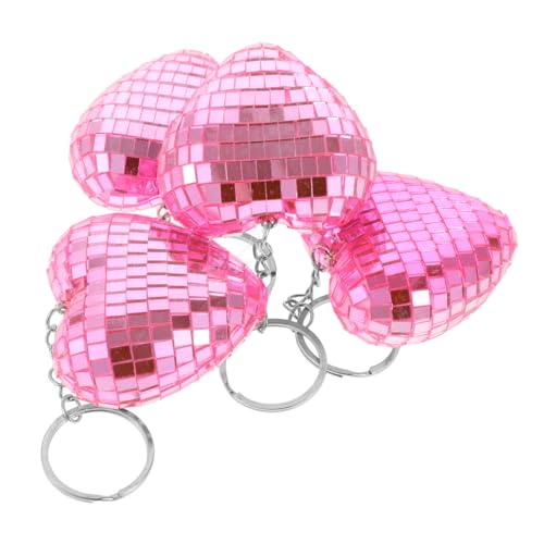 LALADEFIEE 4 Stück Disco Schlüsselanhänger Disco Kugel Schlüsselanhänger Disco Kugel Partygeschenke Exquisiter Schlüsselanhänger Anhänger Disco Kugel Ornamente Kleine Disco Kugeln von LALADEFIEE