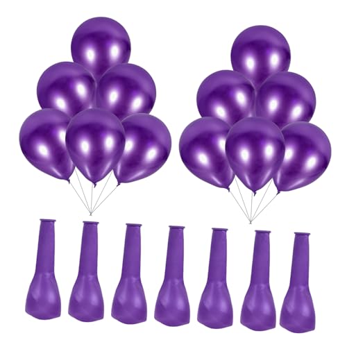 LALADEFIEE 50 Stück Ballonanordnung Luftballons Zur Babyparty Ballonbogen-kit Hochzeitsballons Bunte Partyballons Party-layout-ballons Hochzeits-brautballons Geburtstagsfeier Violett Emulsion von LALADEFIEE