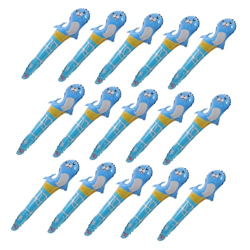 LALADEFIEE 50 Stück Partyballons Aufblasbarer Stick Cheerleading Sticks Cartoon Jubel Sticks Aufblasbare Cheer Sticks Geräuschmacher Aufblasbare Krachmacher Klöppel Krachmacher von LALADEFIEE