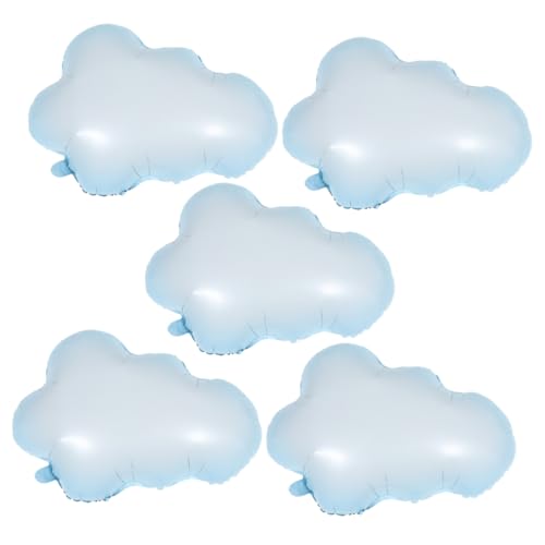 LALADEFIEE 5St Wolkenballon artifical cloud cloude hochzeitstruhe tischläufer hochzeit himmelblau Partygeschenke geburtstagsfeier dekoration Geburtstagsversorgung Aluminiumfolie Sky-blue von LALADEFIEE