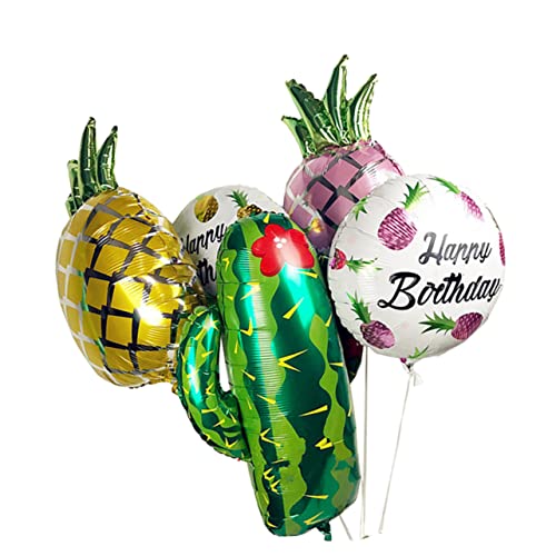 LALADEFIEE 5St dekorativer Luftballon Geburtstag Luftballons aus Aluminiumfolie Kaktus-Partydekoration Kaktusballons kakteendünger balloons balongas Geburtstagsballon Zubehör für Partyballons von LALADEFIEE