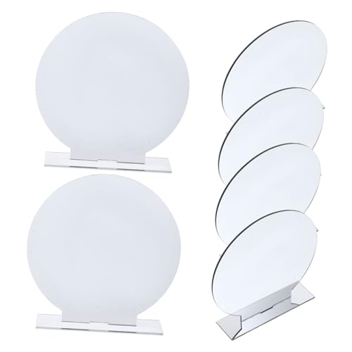 LALADEFIEE 6 Sets Acryl Tisch Platzschild Hochzeitsschilder Tischnummernschild Acryl Leerschild Stehtisch Nummernschild Acrylschild Mit Ständer Wiederverwendbare Sitzschilder Leeres von LALADEFIEE