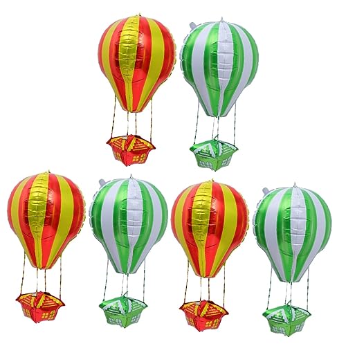 LALADEFIEE 6 Stk Ballon heiße Luft Fallschirm Spielzeug schmetterling party dekorationen raumdeko balloons party accessoires dekoration party Bühnendekoration luftbalons Aluminiumfolie Green von LALADEFIEE