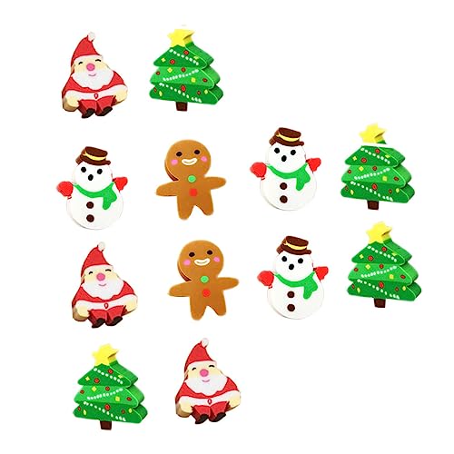 LALADEFIEE 60 Teiliges Radiergummi Set Mit Weihnachtsmann Für Kinder Ideal Für Schule Und Weihnachten Zufällige Designs Perfekt Für Kindergeschenke Und Mitgebsel von LALADEFIEE