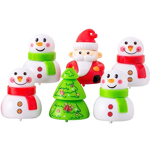 LALADEFIEE 6St Weihnachtszugwagen Weihnachtsspielzeug bevorzugt Weihnachtsminiaturfiguren spielzeug für kinder kinderspielzeug toy cars Weihnachtsspielzeug zum Zurückziehen Partyzubehör Abs von LALADEFIEE