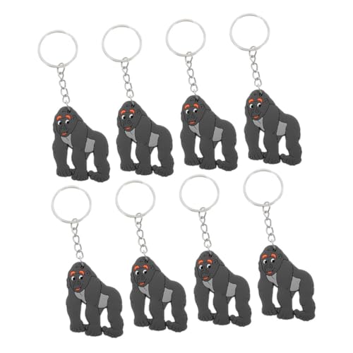 LALADEFIEE 8st Orang-utan-schlüsselanhänger Gorilla Schlüsselanhänger Gorilla-hängedekoration Gorilla-tier-schlüsselanhänger Gorillaförmiger Anhänger Gorilla-hängeornamente Gorilla-charms Pvc von LALADEFIEE