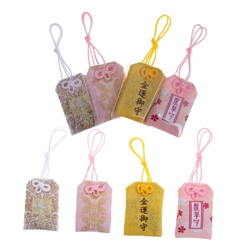 LALADEFIEE 8st Wächter-gebetstasche Glücksbringer Schutzzauber Omamori-charme Japanische Amulette Chinesischer Glücksanhänger Beim Aufhängen Der Beutel Omamori Für Stoff von LALADEFIEE