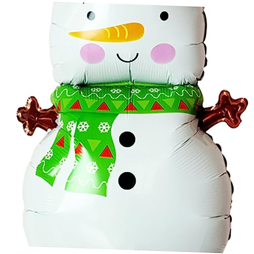 LALADEFIEE Aluminiumfolie Schneemann Ballon Weihnachtsballon Für Festliche Dekoration Ideal Für Weihnachtsfeiern Kindergeburtstage Und Winterliche Events Hochwertiger Folienballon von LALADEFIEE