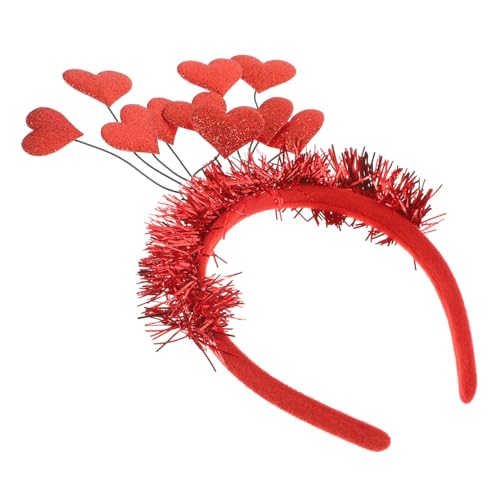 LALADEFIEE Elegantes herzförmiges Stirnband für Partys bequem als rotes Accessoire zum Valentinstag. von LALADEFIEE