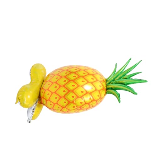 LALADEFIEE Ananas-Ballon hawaii party deko sommer party deko grosse grossen gelbe ballons Fruchtgoldballons hawaiianische Ballons Ananasförmige Luftballons Folienballon Aluminiumfolie Yellow von LALADEFIEE