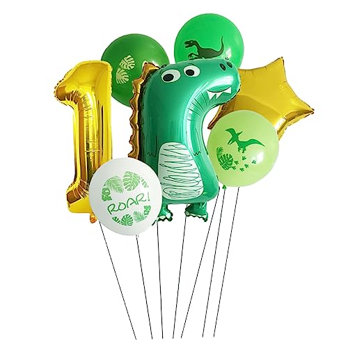 LALADEFIEE Dekorative Dinosaurier Folienballons Geburtstagsballons Für Kinder Mit Cartoon Ideal Für Dinosaurier Partys Helium Geeignet Fröhliche Deko Für Unvergessliche von LALADEFIEE