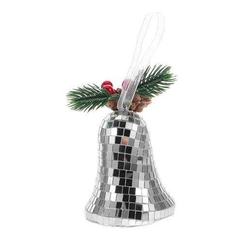 LALADEFIEE Dekorative Disco-Glocke Zum Aufhängen, Spiegelglocke, Weihnachtsbaum-Dekoration, Reflektierende Disco-Kugel-Dekoration, Trendiges Ornament Für Alle Anlässe von LALADEFIEE