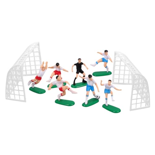 LALADEFIEE Fußball Geburtstags Torten Dekoration Set Fußball Kuchen Topper Und Miniatur Figuren Für Jungen Fußball Themen Landschaft Für Kuchen Und Feiern Ideal Für Geburtstag Und von LALADEFIEE